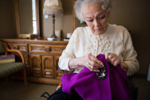 Senior women knitting - Loveland Housing